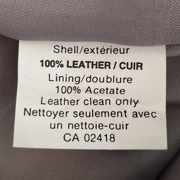 Club Monaco Straight Leg Gun Metal Gray Smooth Leather Pant Trouser Luxury Indie - Picture 5 of 5